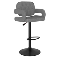 Carica l&#39;immagine nel visualizzatore di Gallery, Sgabelli da Bar 2 pz Grigio Chiaro in Tessuto