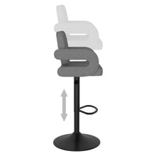 Carica l&#39;immagine nel visualizzatore di Gallery, Sgabelli da Bar 2 pz Grigio Chiaro in Tessuto
