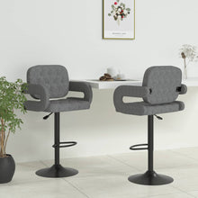 Carica l&#39;immagine nel visualizzatore di Gallery, Sgabelli da Bar 2 pz Grigio Chiaro in Tessuto