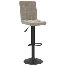 Load image into Gallery viewer, Sgabelli da Bar 2 pz Grigio Chiaro in Velluto