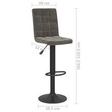 Load image into Gallery viewer, Sgabelli da Bar 2 pz Grigio Scuro in Velluto