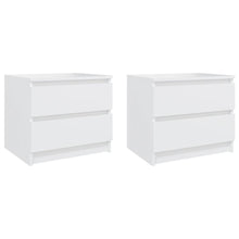 Load image into Gallery viewer, Comodini 2 pz Bianchi 50x39x43,5 cm in Legno Multistrato
