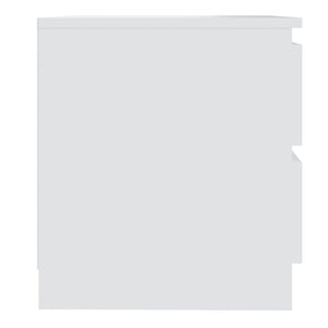 Comodini 2 pz Bianchi 50x39x43,5 cm in Legno Multistrato