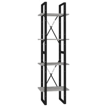 Indlæs billede til gallerivisning Libreria 4 Ripiani Grigio Cemento 40x30x140cm Legno Multistrato