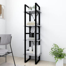 Indlæs billede til gallerivisning Libreria 4 Ripiani Grigio Cemento 40x30x140cm Legno Multistrato