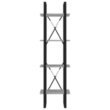 Indlæs billede til gallerivisning Libreria 4 Ripiani Grigio Cemento 40x30x140cm Legno Multistrato