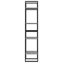 Indlæs billede til gallerivisning Libreria 4 Ripiani Grigio Cemento 40x30x140cm Legno Multistrato