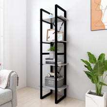 Indlæs billede til gallerivisning Libreria 4 Ripiani Grigio Cemento 40x30x140cm Legno Multistrato