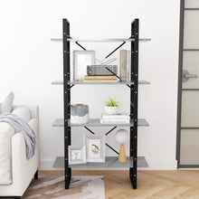 Indlæs billede til gallerivisning Libreria 4 Ripiani Grigio Cemento 80x30x140cm Legno Multistrato