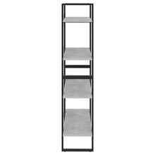 Indlæs billede til gallerivisning Libreria 4 Ripiani Grigio Cemento 80x30x140cm Legno Multistrato