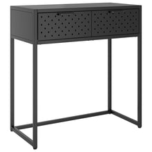 Carica l&#39;immagine nel visualizzatore di Gallery, Mobiletto Consolle 2 Cassetti Antracite 72x35x75 cm in Acciaio