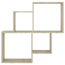 Load image into Gallery viewer, Mensola a Muro 4 Cubi Rovere Sonoma 80x15x78,5cm Legno Multistrato