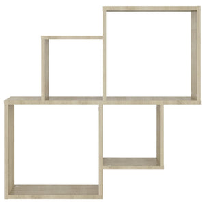 Mensola a Muro 4 Cubi Rovere Sonoma 80x15x78,5cm Legno Multistrato