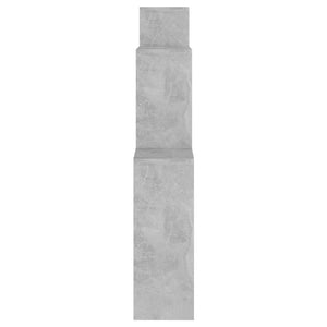 Mensola a Muro 4 Cubi Grigio Cemento 80x15x78,5cm Legno Multistrato