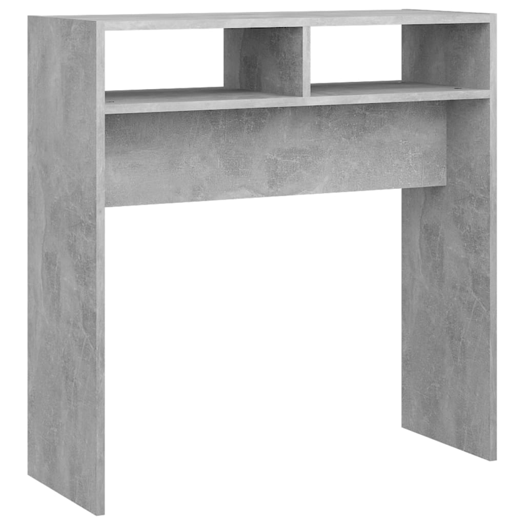 Mobiletto Consolle Grigio Cemento 78x30x80cm Legno Multistrato