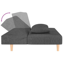 Indlæs billede til gallerivisning Divano Trasformabile in Letto con 2 Cuscini Grigio Scuro in Tessuto