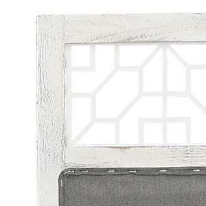 Separè 6 Pannelli Grigio 210x165 cm in Tessuto e legno
