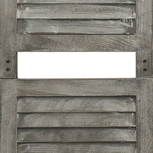 Separè 6 Pannelli Grigio 214x166 cm in Legno Massello