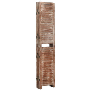 Separè 6 Pannelli Marrone 210x165cm in Legno Massello