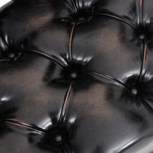 Carica l&#39;immagine nel visualizzatore di Gallery, Panca Pouf con Schienale e Vano contenitore 110 cm Nera in Similpelle