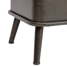 Carica l&#39;immagine nel visualizzatore di Gallery, Panca Pouf con Schienale e Vano contenitore 110 cm Nera in Similpelle