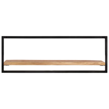 Load image into Gallery viewer, Mensole Parete 2pz 100x24x35 cm Legno Massello Acacia e Acciaio