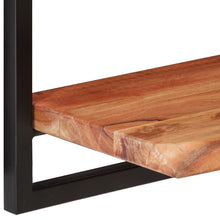 Load image into Gallery viewer, Mensole Parete 2pz 100x24x35 cm Legno Massello Acacia e Acciaio