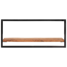 Load image into Gallery viewer, Mensole Parete 2pz 80x25x35 cm Legno Massello Acacia e Acciaio