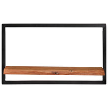 Load image into Gallery viewer, Mensole Parete 2pz 60x25x35 cm Legno Massello Acacia e Acciaio