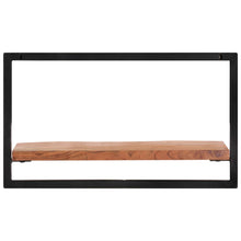Load image into Gallery viewer, Mensole Parete 2pz 60x25x35 cm Legno Massello Acacia e Acciaio