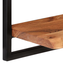 Load image into Gallery viewer, Mensole Parete 2pz 60x25x35 cm Legno Massello Acacia e Acciaio