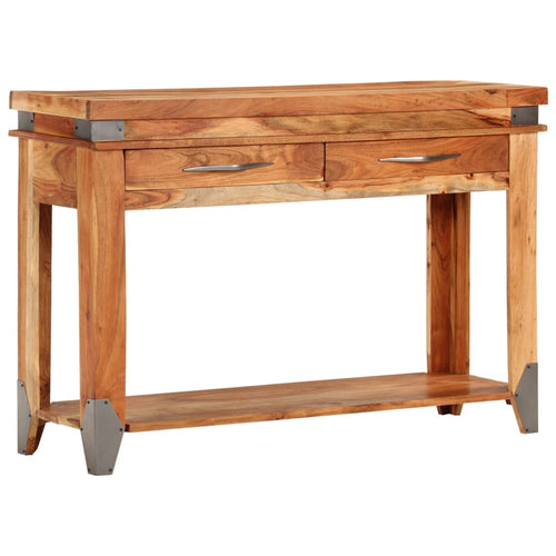 Tavolo Consolle 110x34x74 cm in Legno Massello di Acacia