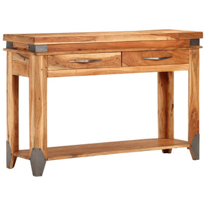 Tavolo Consolle 110x34x74 cm in Legno Massello di Acacia
