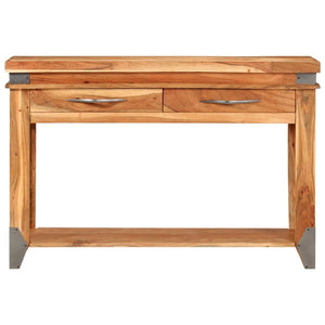 Tavolo Consolle 110x34x74 cm in Legno Massello di Acacia