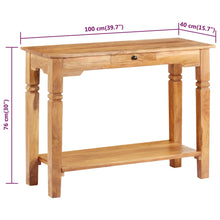 Carica l&#39;immagine nel visualizzatore di Gallery, Tavolo Consolle 100x40x76 cm in Legno Massello d&#39;Acacia