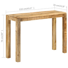 Indlæs billede til gallerivisning Tavolo Consolle 110x35x76 cm in Legno Massello di Mango Grezzo