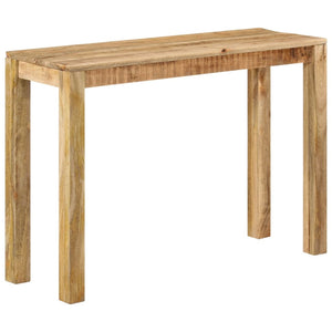 Tavolo Consolle 110x35x76 cm in Legno Massello di Mango Grezzo