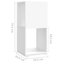Laden Sie das Bild in den Galerie-Viewer, Armadietto Girevole Bianco 34,5x34,5x75,5 cm in Truciolato
