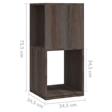 Laden Sie das Bild in den Galerie-Viewer, Armadietto Girevole Grigio Rovere 34,5x34,5x75,5cm Truciolato