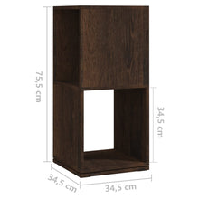 Laden Sie das Bild in den Galerie-Viewer, Armadietto Girevole Rovere Fumo 34,5x34,5x75,5 cm Truciolato
