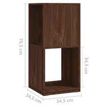 Laden Sie das Bild in den Galerie-Viewer, Armadietto Girevole Marrone Rovere 34,5x34,5x75,5cm Truciolato