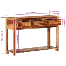 Load image into Gallery viewer, Mobiletto Consolle 110x35x75 cm in Legno Massello di Acacia