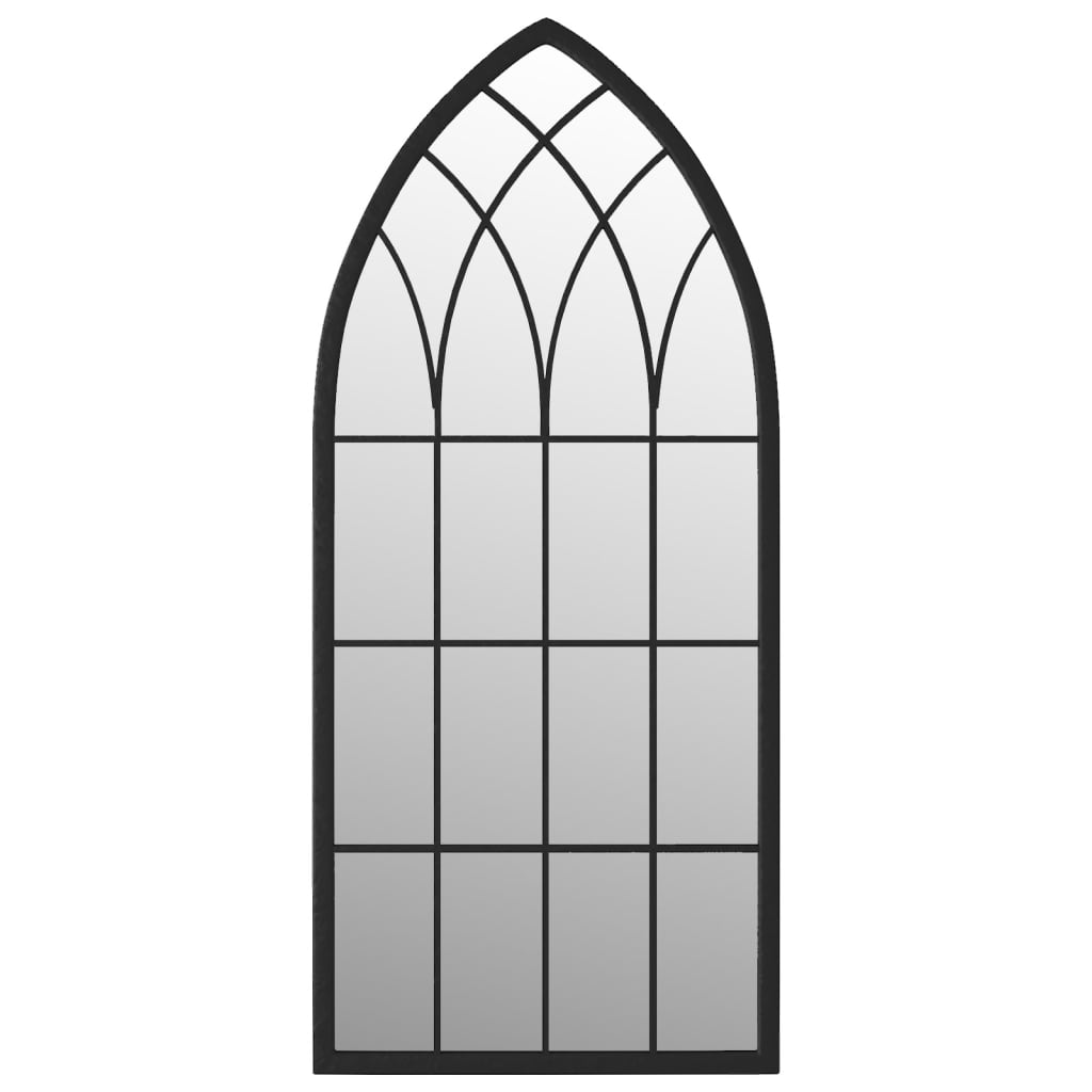 Specchio Decorativo Nero 100x45 cm Ferro per Uso Interno