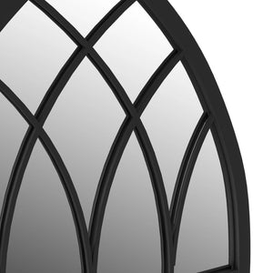 Specchio Decorativo Nero 100x45 cm Ferro per Uso Interno