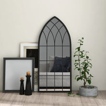 Load image into Gallery viewer, Specchio Decorativo Nero 100x45 cm Ferro per Uso Interno
