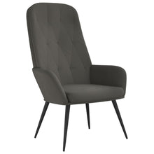 Carica l&#39;immagine nel visualizzatore di Gallery, Poltrona Relax Grigio Scuro in Velluto