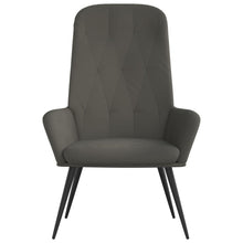 Carica l&#39;immagine nel visualizzatore di Gallery, Poltrona Relax Grigio Scuro in Velluto