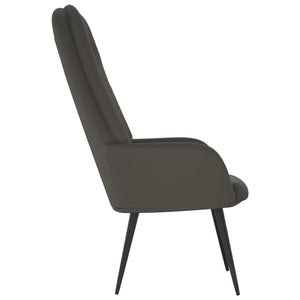 Poltrona Relax Grigio Scuro in Velluto