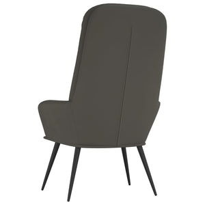Poltrona Relax Grigio Scuro in Velluto