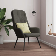 Carica l&#39;immagine nel visualizzatore di Gallery, Poltrona Relax Grigio Scuro in Velluto